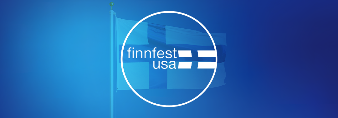 FinnFest USA logo and flag
